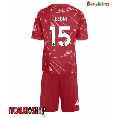 Liverpool Giovanni Leoni #15 Prima Maglia Bambino 2026-27 Manica Corta (+ Pantaloni corti)